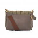 Wholesale light green tweed large cross body bag with back
