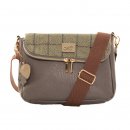 Wholesale light green tweed large cross body bag