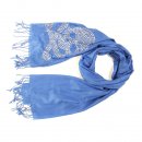 Wholesale blue ruby cross bones lightweight scarf