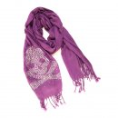 Wholesale purple ruby cross bones lightweight scarf