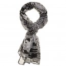 Wholesale abbie elephant black lightweight scarf