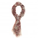Wholesale brown vintage flower print lightweight scarf
