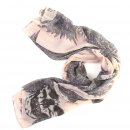 Wholesale pink large skull print lightweight scarf