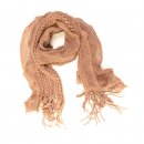 Wholesale ladies devyn beige knitted scarf
