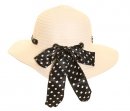S12 - WOMEN'S WIDE BRIM STRAW WITH SCARF