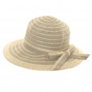 Wholesale crushable straw hat with woven short brim in khaki