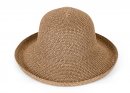 S244- WOMENS STRAW SHORT BRIM HAT WITH TURN UP BRIM