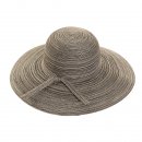 Wholesale womens wide brim black and white straw hat