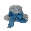 S412- LADIES WIDE BRIM STRAW WITH LARGE BOW