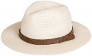 S426- ADULTS UNISEX STRAW FEDORA WITH FAUX LEATHER BAND