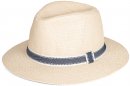 S427- ADULTS UNISEX STRAW FEDORA WITH DETAIL BAND