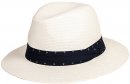 S437- MENS STRAW FEDORA WITH RIBBON BAND