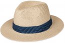 S440- MENS STRAW FEDORA WITH RIBBON BAND