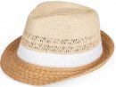 S445- LADIES STRAW TRILBY WITH PLAIN BAND