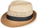 S445- LADIES STRAW TRILBY WITH PLAIN BAND
