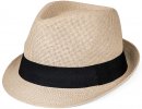 S450- MENS STRAW TRILBY WITH RIBBON BAND