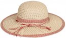 S458- LADIES WIDE BRIM STRAW HAT WITH DETAIL BAND AND BRIM