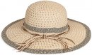 S458- LADIES WIDE BRIM STRAW HAT WITH DETAIL BAND AND BRIM