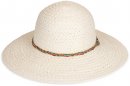 S463- LADIES WIDE BRIM STRAW HAT WITH DETAIL BAND