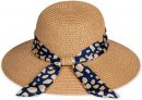 S470- LADIES WIDE BRIM STRAW HAT WITH SPOT BAND