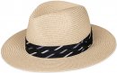 S472- MENS STRAW FEDORA WITH RIBBON BAND