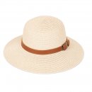 S476- LADIES SHORT BRIM STAW HAT WITH DETAIL BAND