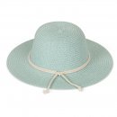 S478- LADIES SHORT BRIM STRAW HAT WITH DETAIL BAND