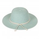 S478- LADIES SHORT BRIM STRAW HAT WITH DETAIL BAND