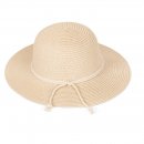 S479- LADIES SHORT BRIM STRAW HAT WITH DETAIL BAND