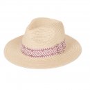 S492-LADIES STRAW FEDORA