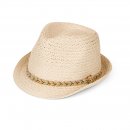 S500- LADIES STRAW TRILBY WITH PLAIT BAND