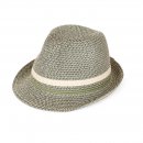 S508- MENS STRAW COLOURED TRILBY HAT