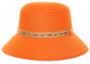 S523- LADIES SHORT BRIM STRAW HAT WITH DETAIL BAND