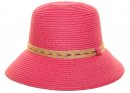S523- LADIES SHORT BRIM STRAW HAT WITH DETAIL BAND