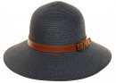 S526- LADIES SHORT BRIM STAW HAT WITH DETAIL BAND