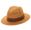 S532 - ADULTS STRAW FEDORA WITH RIBBON BAND