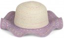 SC72- GIRLS SHORT BRIM STRAW HAT WITH WEAVE BRIM