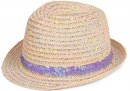SC73- GIRLS STRAW TRILBY WITH SEQUIN BAND