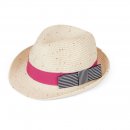 SC77- GIRLS STRAW TRILBY WITH BAND