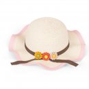 SC79- GIRLS SHORT BRIM STRAW HAT WITH WEAVE BRIM