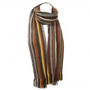 SCARF130- PK OF 12- MENS STRIPE COLOUR SCARF