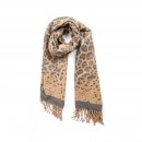 SCARF135-  PK OF 6- LADIES LEOPARD PRINT REVERSIBLE SCARF