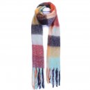 SCARF155- PK OF 6-  LADIES OVERSIZED CHECKED CHUNKY SCARF