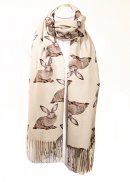 SCARF159- PK OF 6- LADIES HARE PRINT SCARF