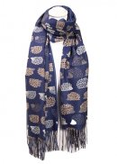 SCARF160- PK OF 6- LADIES HEDGEHOG PRINT SCARF