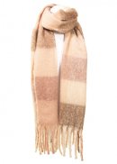SCARF162- PK OF 6- LADIES OVERSIZED SCARF WITH LARGE CHECK