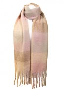 SCARF162- PK OF 6- LADIES OVERSIZED SCARF WITH LARGE CHECK