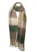 SCARF163- PK OF 6- LADIES OVERSIZED SCARF WITH LARGE CHECK