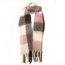 SCARF163- PK OF 6- LADIES OVERSIZED SCARF WITH LARGE CHECK