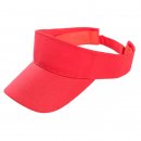 Wholesale mens red plain visor with velcro adjuster